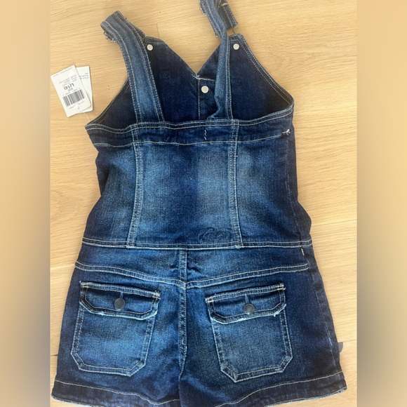Guess shorts jeans  jumpsuit. new with tags vintage girls 14 - Picture 2 of 4